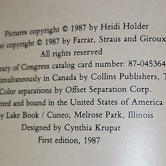 Crows: An Old Rhyme Illustrations Heidi Holder 9"x11" HC DJ 1st Ed 1987 Ex Cond - Picture 4 of 13